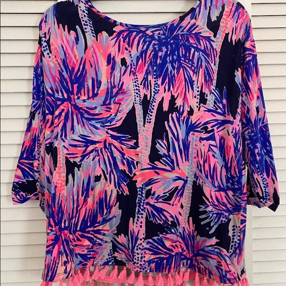 Lilly Pulitzer Tops - Lilly Pulitzer Pom Pom Top 3/4 Sleeve - Small